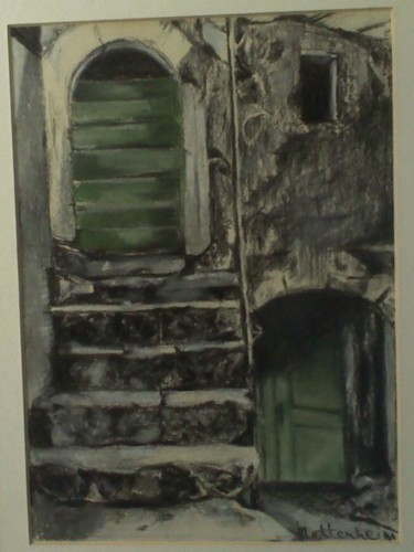Drawing titled "Nobody To Come" by Branka Mattenheim, Original Artwork, Chalk