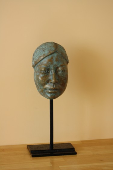 Sculpture intitulée "masque" par Denis Thebaudeau, Œuvre d'art originale, Bronze