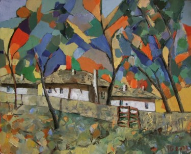 Painting titled "Bojentsi / 55x44" by Georgi Veniaminov, Original Artwork, Oil