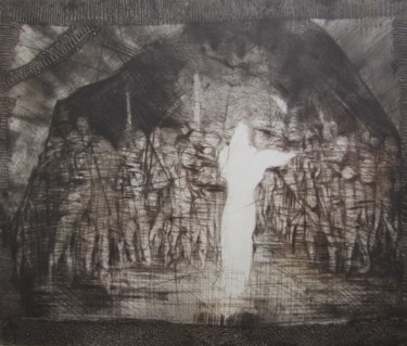 Printmaking titled "The Getsiman garden…" by Georgi Veniaminov, Original Artwork, Other