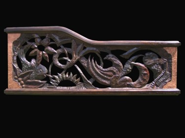 Sculpture titled "Wheelbarrow, detail…" by Georgi Veniaminov, Original Artwork, Wood