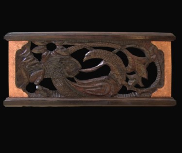 Sculpture titled "Wheelbarrow, detail…" by Georgi Veniaminov, Original Artwork, Wood