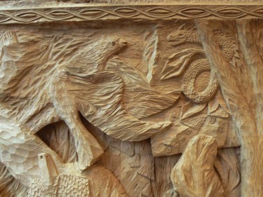 Sculpture titled "Dream, detail" by Georgi Veniaminov, Original Artwork, Wood