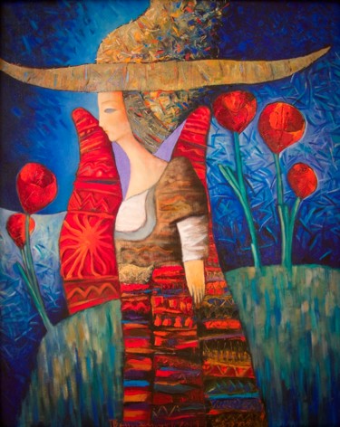 Painting titled "Fairy / 67x83, oil…" by Georgi Veniaminov, Original Artwork, Oil