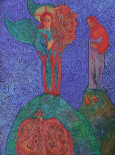 Painting titled "Moses / 65x90, oil…" by Georgi Veniaminov, Original Artwork, Oil