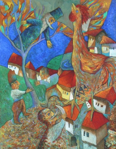 Painting titled "Sundaymorning / 70x…" by Georgi Veniaminov, Original Artwork, Oil