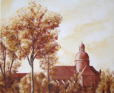 Painting titled "saint quiriace" by Stephanie Ledroit, Original Artwork, Acrylic
