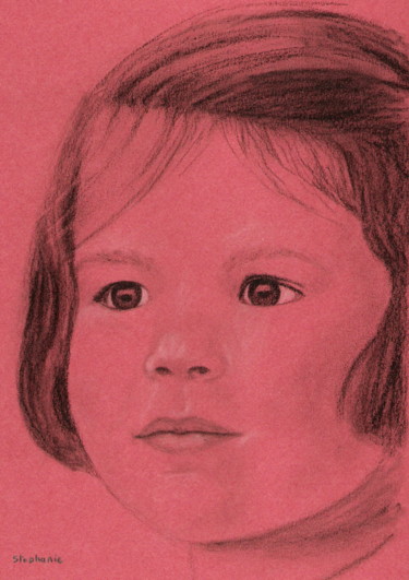 Dessin intitulée "PHILIPPINE" par Stephanie Ledroit, Œuvre d'art originale, Conté