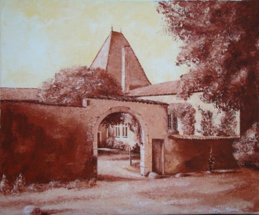 Painting titled "ferme-en-charente.j…" by Stephanie Ledroit, Original Artwork, Acrylic
