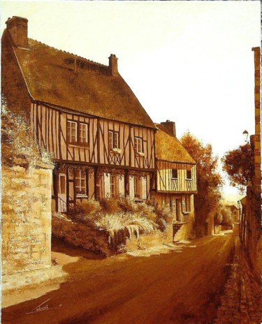 Peinture intitulée "vue-provinoise.jpg" par Stephanie Ledroit, Œuvre d'art originale, Acrylique