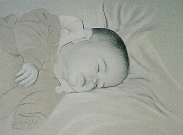 Dessin intitulée "SOLENE" par Stephanie Ledroit, Œuvre d'art originale, Conté