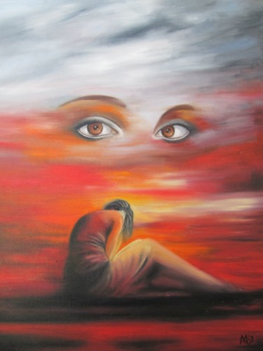 Peinture intitulée "On the beach of des…" par Alix, Œuvre d'art originale, Huile