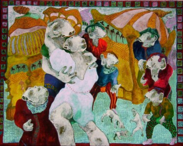 Peinture intitulée "6-tuillerie-80x100" par Jean Francois Bottollier, Œuvre d'art originale, Acrylique