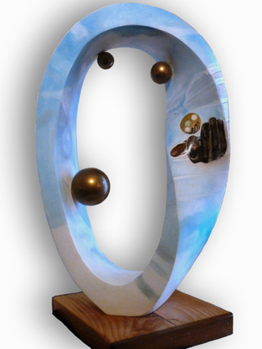 Sculpture intitulée "MOMABUS 1" par Jérôme Burel, Œuvre d'art originale, Plâtre