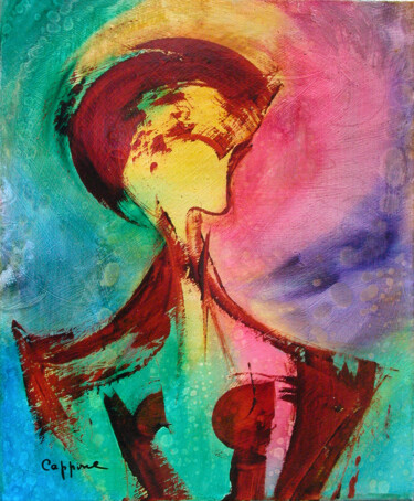 Tête Savante – Head Clever Painting titled "Tête Savante – Head…" by Cappone, Original Artwork, Oil
