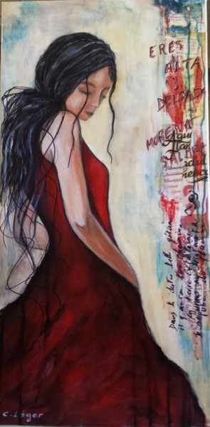 Peinture intitulée "FLAMENCA" par Christine Leger, Œuvre d'art originale, Acrylique