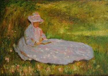 Schilderij getiteld "Monet" door Laura Suarez, Origineel Kunstwerk, Olie