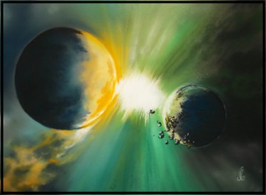 Peinture intitulée "62-noir.jpg" par Murielle Léger, Œuvre d'art originale, Autre