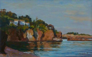 Peinture intitulée "Reflets de l'Esterel" par Jean-François Grébert, Œuvre d'art originale, Huile