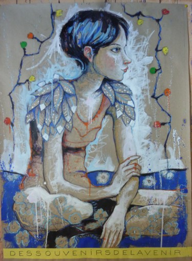 Peinture intitulée "des souvenirs de l'…" par Catherine Cornec, Œuvre d'art originale, Autre