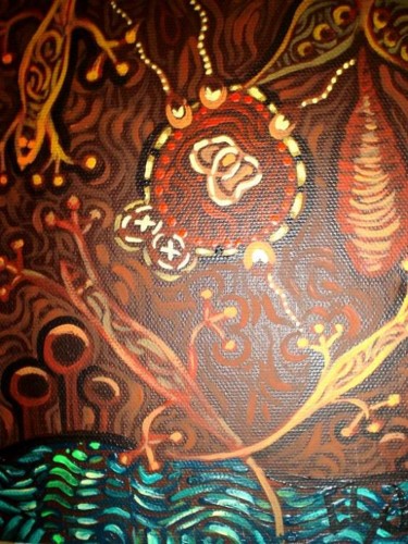 Painting titled "Reproducción Animal" by Lily Valdés, Original Artwork