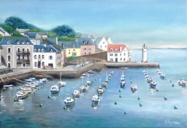 Painting titled "Belle île en Mer -…" by Jacques Lajoinie, Original Artwork, Oil