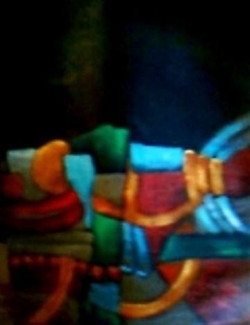 Painting titled "Escarpas en Movimie…" by Lily Valdés, Original Artwork