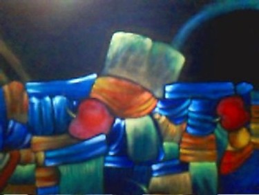 Painting titled "Pilares y Escarpas" by Lily Valdés, Original Artwork