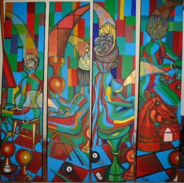 Painting titled "Infedilidad" by Lily Valdés, Original Artwork