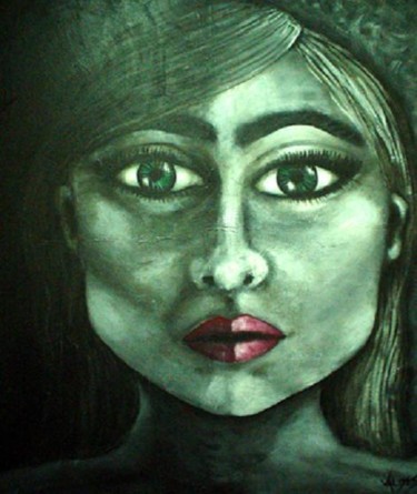 Painting titled "Reencarnación de la…" by Lily Valdés, Original Artwork