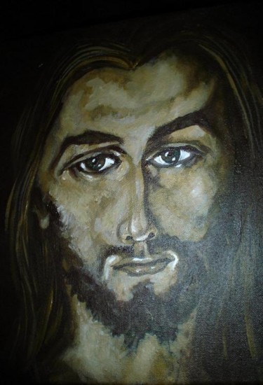 Painting titled "Jesus Reencarnado" by Lily Valdés, Original Artwork
