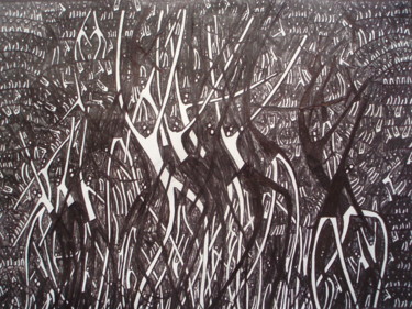 Drawing titled "Ibiza" by Michael Fitzgerald, Original Artwork, Ink