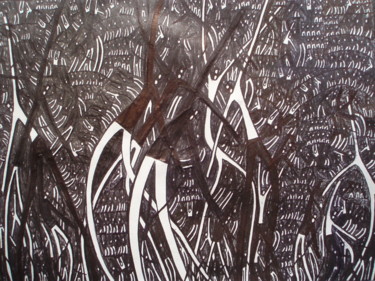 Drawing titled "Ibiza" by Michael Fitzgerald, Original Artwork, Ink