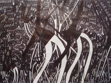 Drawing titled "Ibiza" by Michael Fitzgerald, Original Artwork, Ink