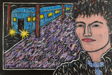 Painting titled "Kevin Larmee_ Man i…" by Kevin Larmee, Original Artwork, Acrylic