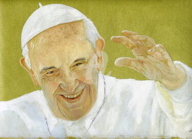 PAPA FRANCESCO Pittura intitolato "PAPA FRANCESCO" da Cosimo Amedeo Eliodoro, Opera d'arte originale, Olio