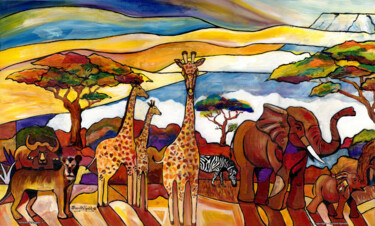 african-serengeti-l-hi-res-web.jpg Painting titled "african-serengeti-l…" by Everett Spruill, Original Artwork