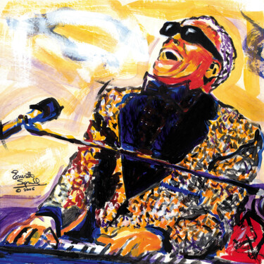 Ray Charles 绘画 标题为“Ray Charles” 由Everett Spruill, 原创艺术品, 丙烯