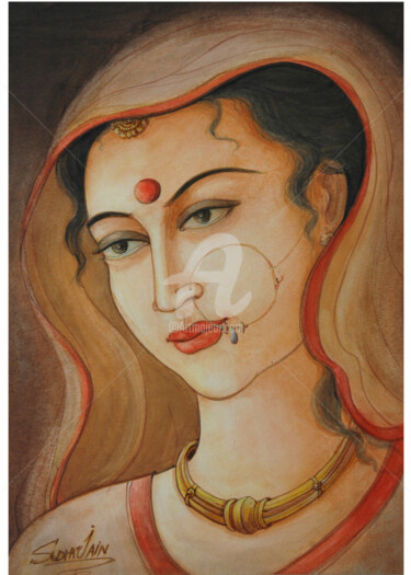 Painting titled "GRACE 1" by Suddha Sama, Original Artwork, Watercolor
