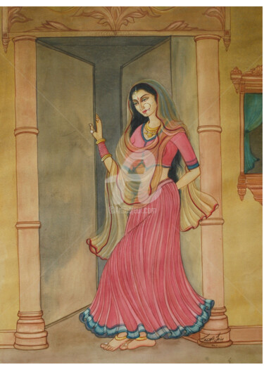 Painting titled "WAITING" by Suddha Sama, Original Artwork