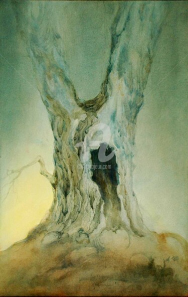 Painting titled "THE CREATION" by Suddha Sama, Original Artwork, Watercolor