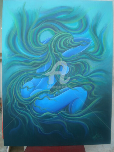 Painting titled "INTROSPECTION" by Suddha Sama, Original Artwork, Acrylic