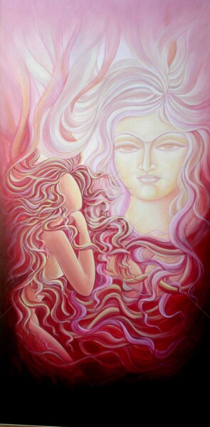 Painting titled "INNER VISION2" by Suddha Sama, Original Artwork, Acrylic Mounted on Wood Stretcher frame