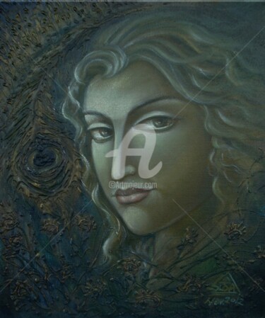 Painting titled "RADHA" by Suddha Sama, Original Artwork, Oil