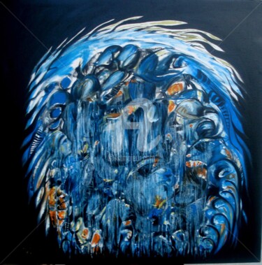 Painting titled "BLUE" by Suddha Sama, Original Artwork, Oil