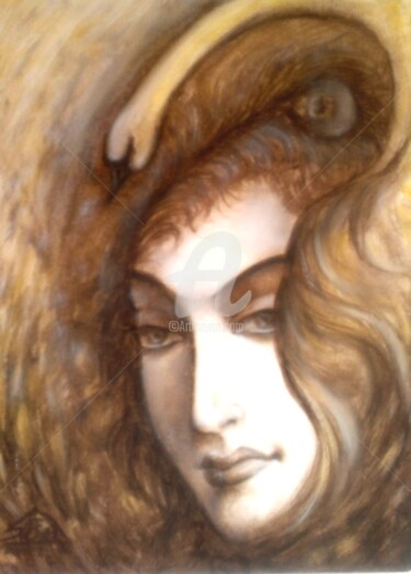 Drawing titled "ENLIGHTENMENT 2" by Suddha Sama, Original Artwork, Pastel