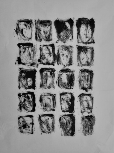 Peinture intitulée "lettres-de-la-mouss…" par Jean Cabane, Œuvre d'art originale