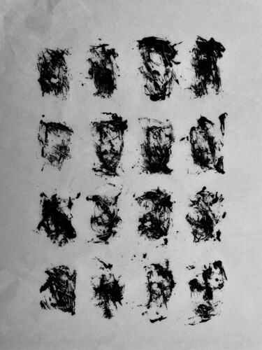 Peinture intitulée "lettres-de-la-mouss…" par Jean Cabane, Œuvre d'art originale