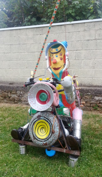 Installation intitulée "Chevalier de l'espa…" par Philippe Sidot Et Charlotte Carsin, Œuvre d'art originale