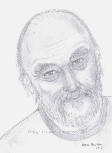 Dibujo titulada "Retrato de Roberto…" por Diana Profilio, Obra de arte original, Grafito